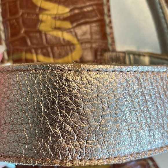 Sz9.5 Sam Edelman Cream/Copper Leather 2 strap with adj ankle strap EUC - Picture 13 of 13